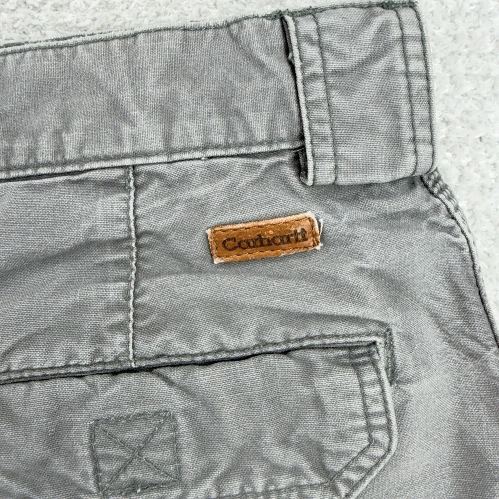 Carhartt B143 FAT Cargo Shorts Mens 44 Gray Washed Twill Work Utility Cotton